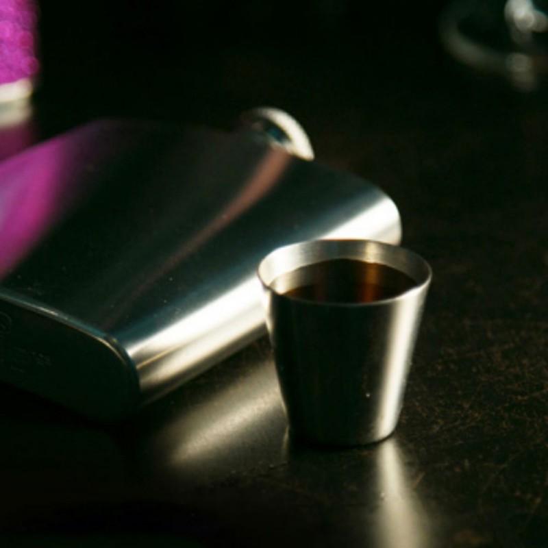 6 ks 70ml Nerezová ocel Outdoor Travel Camping Cup Hrnek na pití Pivo Čaj Kávový sáček Cestovní sada