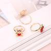 10pcs Cute Cartoon Kids Rings Kawaii Korean Children Girls Flower Alloy Finger Ring Child Jewelry Gift Adjustable Rings