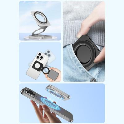 Magnetic Stand Phone Holder For Desk Foldable 180Degree Rotation Anti-Slip Portable Bracket Grip For Truck Gym Selfie Desk