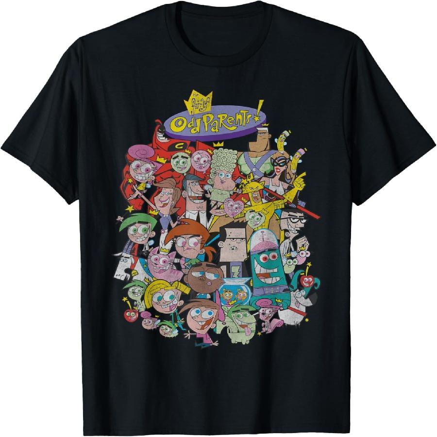 Nickelodeon The Fairly OddParents Total Character T-Shirt T-Shirt S чёрный