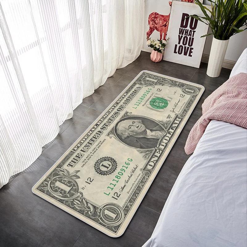 Dollar Doormat for Entrance Door Non-slip and Washable Kitchen Mat Absorbent Bathroom Rug Balcony Decorations Floor Mats Welcome