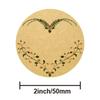 100-500 Pcs 2 Inch 5cm Kraft Paper Flowers Thank You Label Stickers for Gift Card Package Party Wrapping Baking Small Business