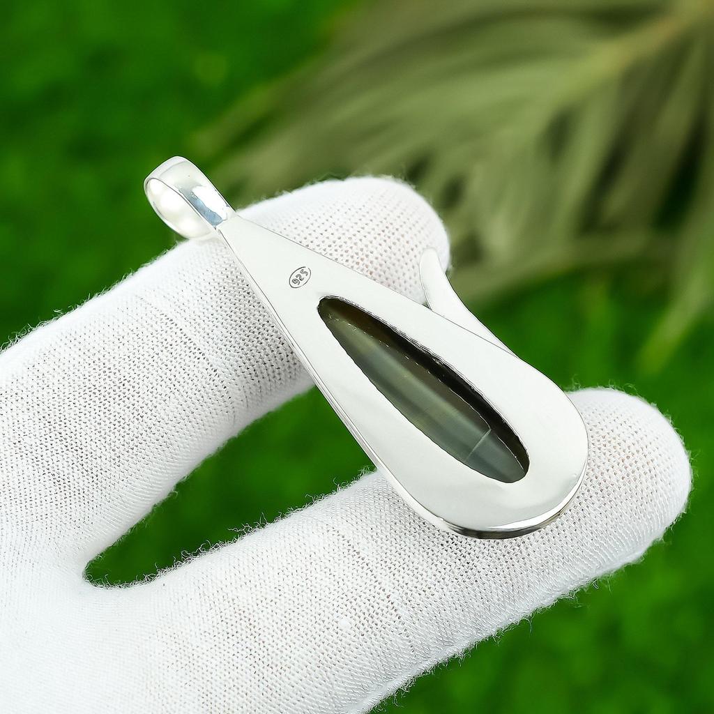 Pear Natural Nellite Engagement Bezel Unique Wife Trendy Pendant Sterling Silver