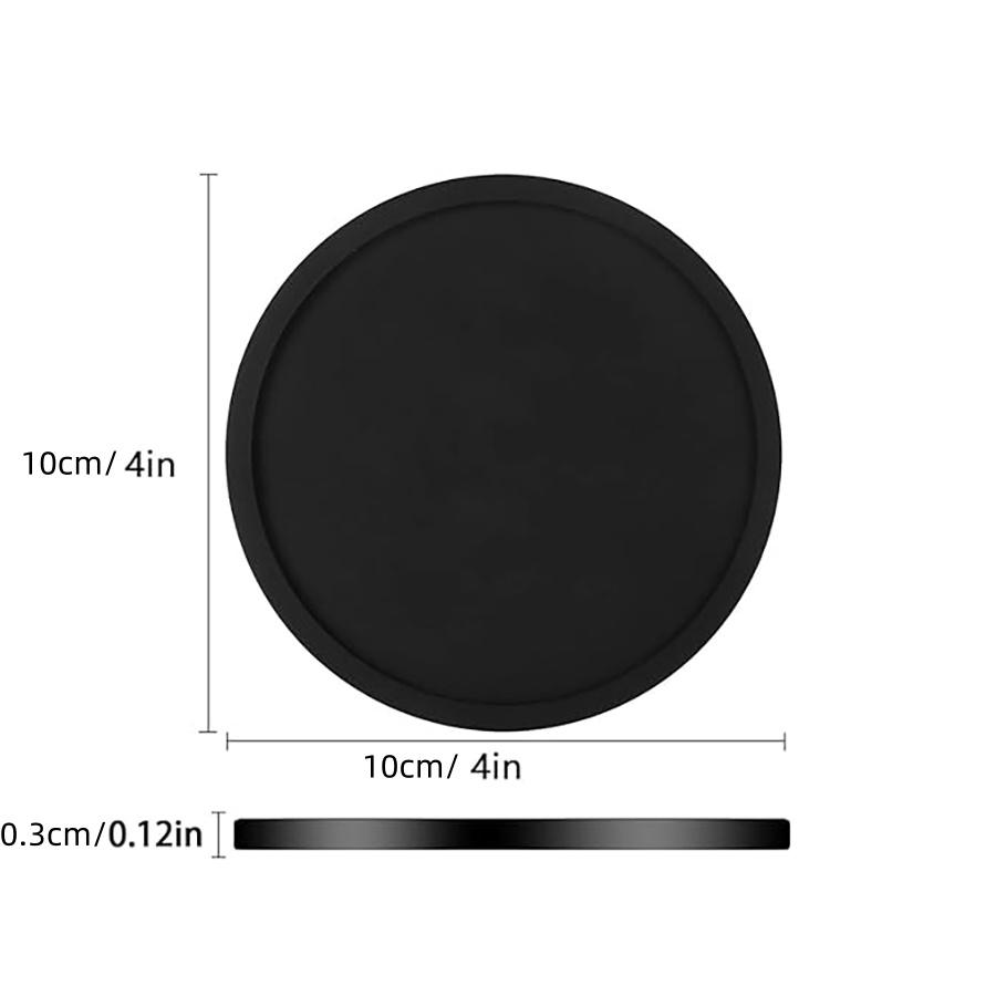 12 Pcs Silicone Coasters Round Beverage Coaster Set with Holder Drinking Coasters Bar Restaurant Coaster Heat-resistant Cup Mats