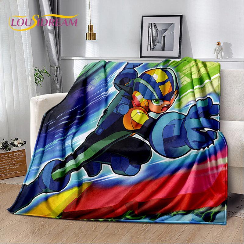 

Мягкое плюшевое одеяло с игрой Rockman Megaman, фланелевое одеяло для гостиной, спальни, кровати, дивана, чехол для пикника, детское одеяло 30x40in