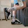 Puppy Socks Season Versatile Mid-Leg Socks Breathable Mesh Gray Cartoon Dog Girl Pile Socks