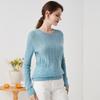 Zhaojun Women's Solid Color Crochet Knit Cashmere Pullover