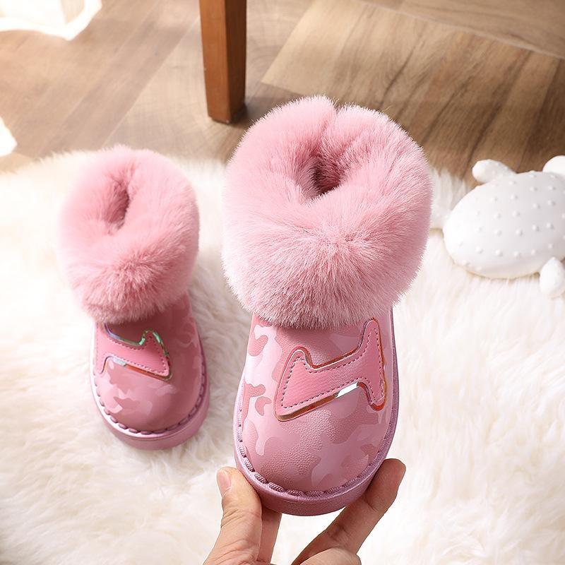 Winter Warm Cotton Shoes for Boys and Girls, Snow Boots for Girls