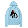 One Piece Anime Character Print Hoodie Loose Fit Casual Sweatshirt Couples Teens