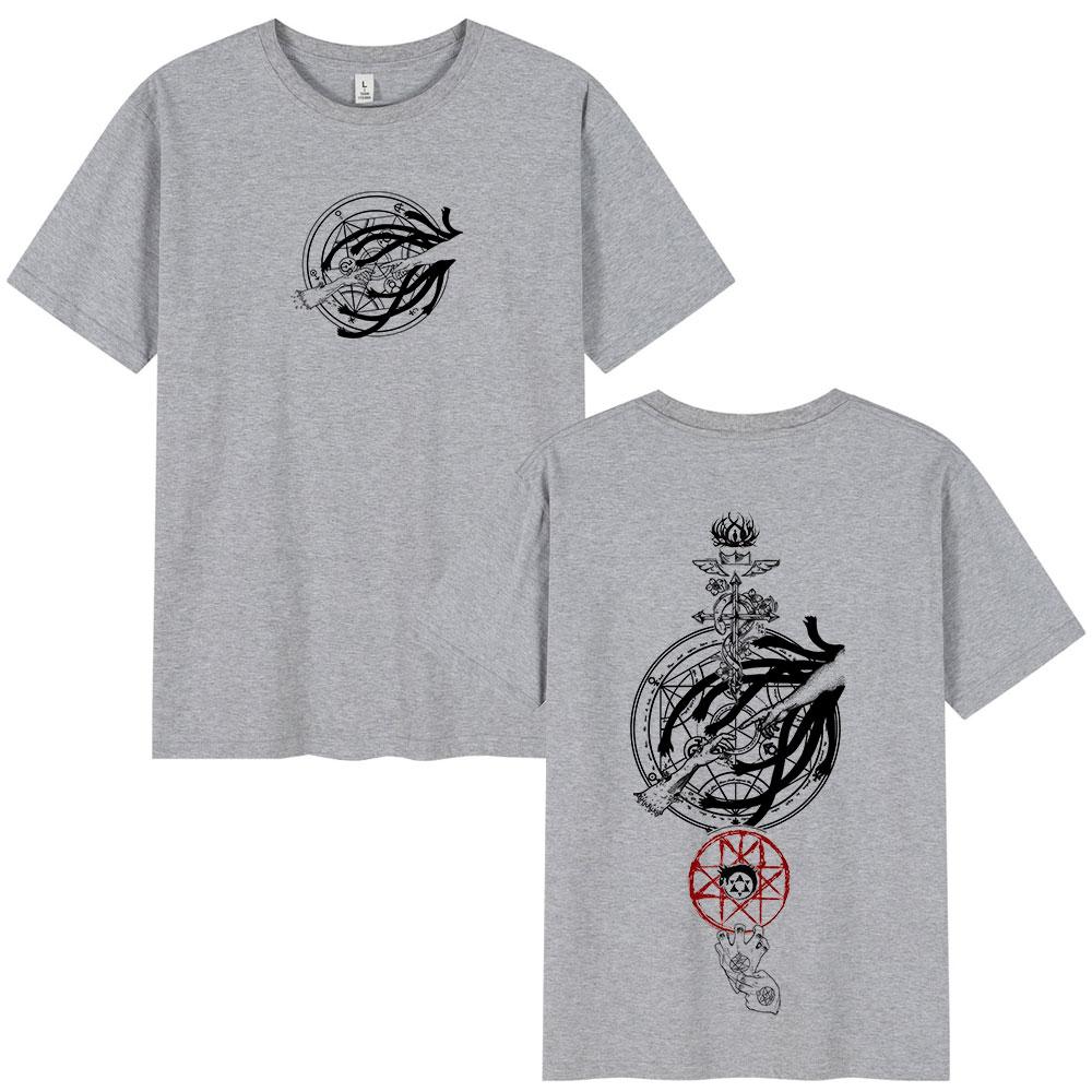 Anime Fullmetal Alchemist Edward Elric Print Tshirts Unisex Women Clothing Fashion Casual Hip Hop Short Sleeve Oversized T Shirts