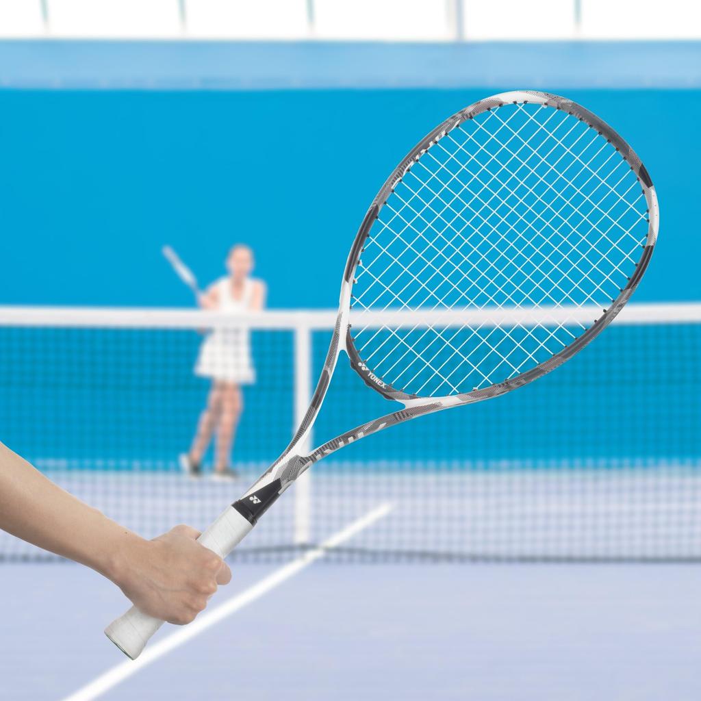 YONEX Soft Tennis Air G0 ARDG Racket, Pre-strung, Beginner's, Ride, Black,