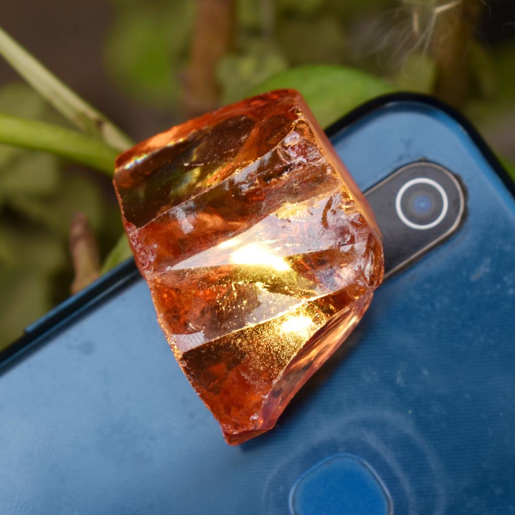 Natural Orange Sapphire Uncut 327.95 Ct CERTIFIED Rough Gemstone Best For Gift S-1965