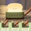 BANDIAN Bread Toast Cartoon LED Night Light Cute Home Decor Kawaii Bread Table Lamps Night Portable Light with Timer Tiny Lamp