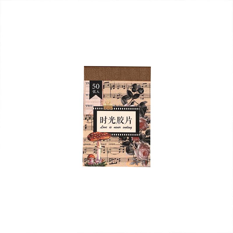 50Pcs Aesthetic Vintage Collage Stickers Book Retro Decorative Paper Stickers For DIY Scrapbooking Journal