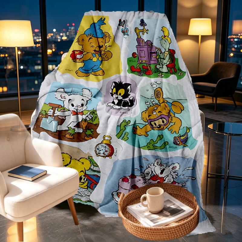 Bamse Print Blanket - Soft & Comfortable, for Bedroom, Travel, Sofa, Home Decoration - Birthday Christmas Gift for Friend
