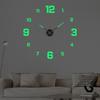 3D Wall Clock Luminous Frameless Wall Clocks DIY Digital Clock Wall Stickers Silent Clock for Home Living Room Office Wall Decor2