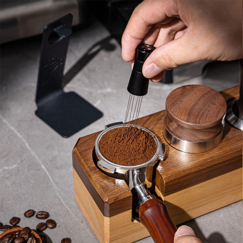 Ecocoffee Magnetic Coffee Power Stirrer Espresso Distribution Tool Extra Needles Tool with Stand