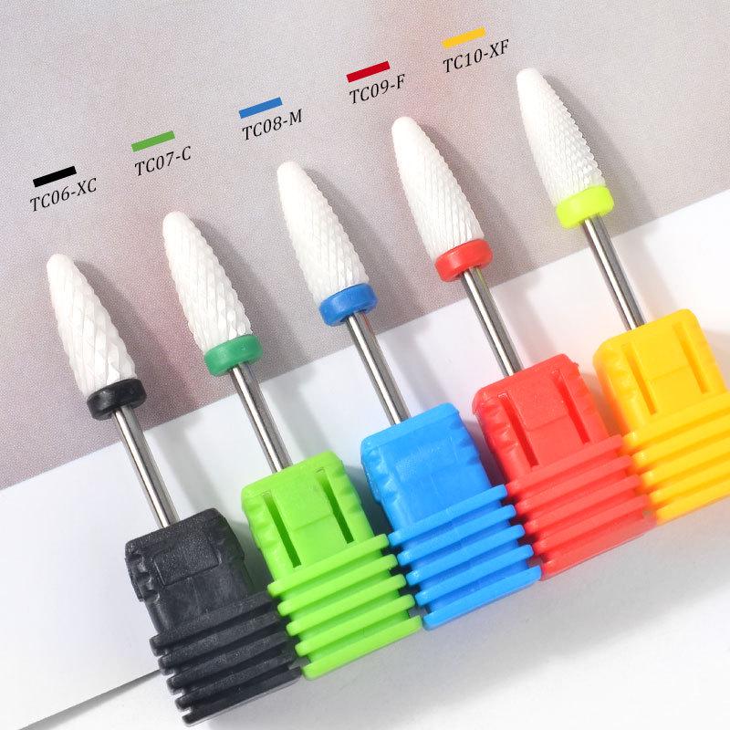 Ceramic Carbide Nail Drill Bits Milling Cutter For Manicure Set Mill Brush Manicure Machine Accessories for Removing Gel Varnish