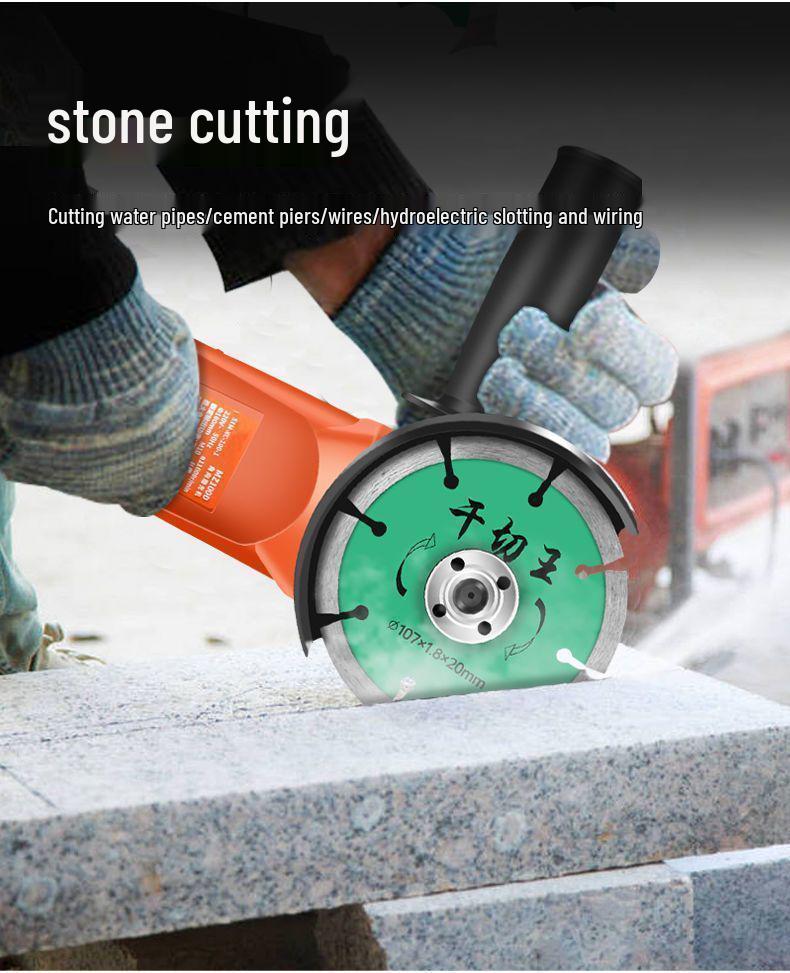 Polizor unghiular multifuncțional de mare putere pentru lustruire, tăiere, îndepărtarea ruginii și șlefuire de uz casnic.