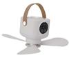 USB Powered Ceiling Fan with Light 4 Speed Timing Function 7200mAh Battery Remote Control Camping Ceiling Fan for Outdoor Tent