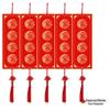 Red Fu Character Pendant: Festive Fan & Lantern-Shaped, Hard Card Design for Spring Festival (Semi-Ripe, Thickened)