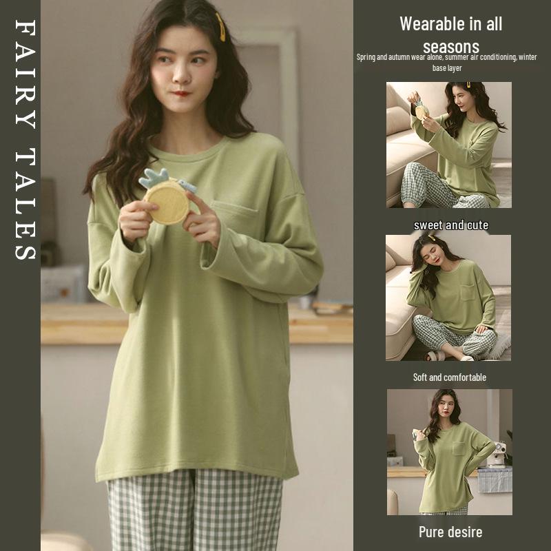 Women's Autumn/Winter Pajama Set: Cute, Girlish Long-Sleeve, Loose, Casual Homewear