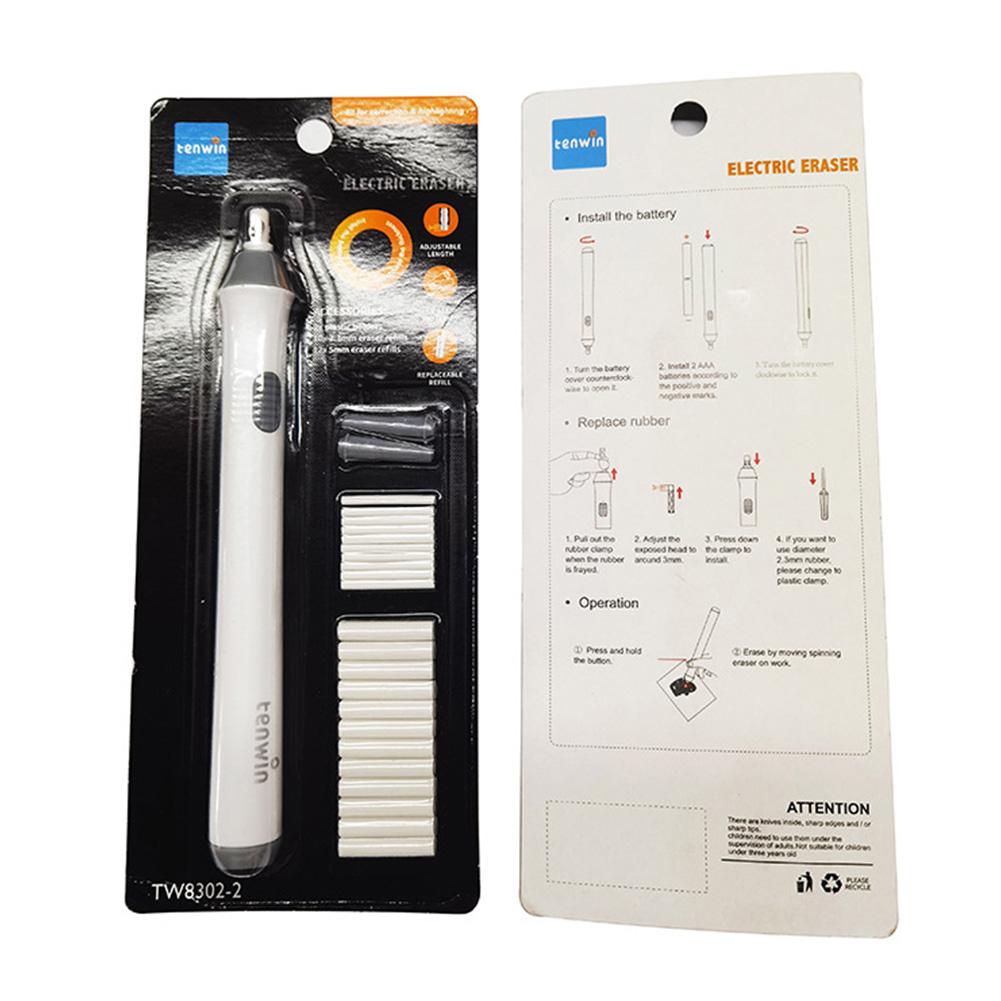 Electric Sketch Eraser With Refills Battery-Powered Highlighter Eraser for Artists Sketching Drawing Quick Erase Tool