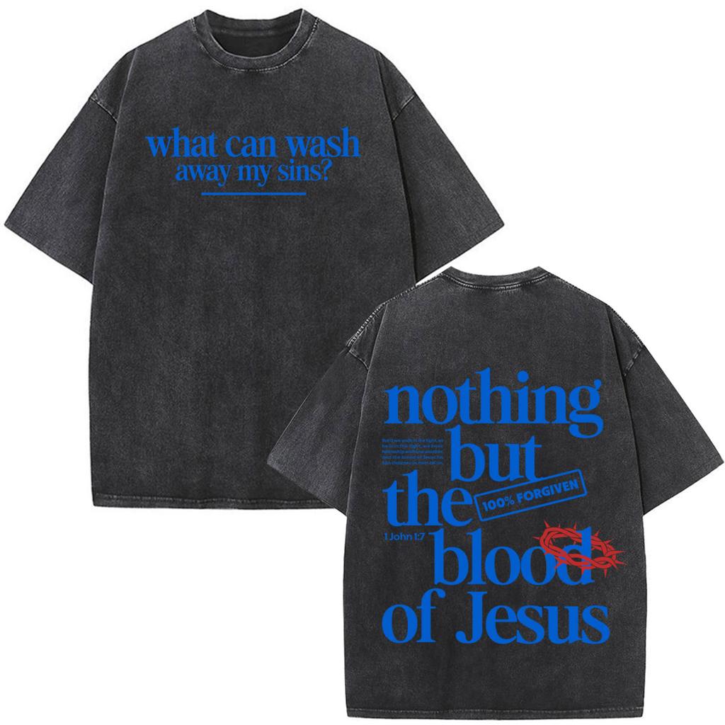 Jesus Christian Bible Verse Print Tshirt Unisex Unisex Fashion Tshirt Shortsleeved Loose Casual Cotton Vintage Washed T Shirts