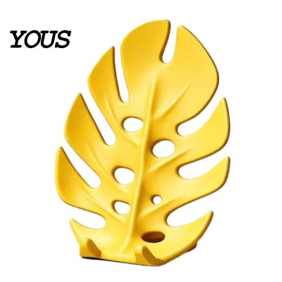 Creative Desktop Organizer for Smartphone 3D Printed Monstera Leaf Phone Holder, Cute Cell Stand, Decorative Tropical Unique Decor Home Mount