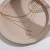 3Pcs Layered Stackable Choker Necklace Exquisite Circle Pendant Clavicular Chain Jewelry for Women Teen Girls Hypoallergenic Versatile Sweet Necklace