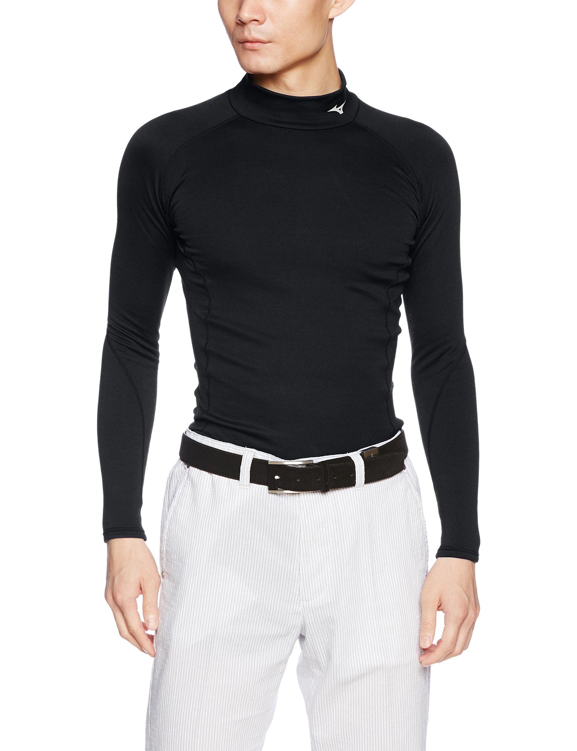 

Mizuno Biogear Breath Thermo Golf High Long Size M to Japanese size (heat-generating material) Underwear, Neck, Sleeve, Stretch, 52MJ7501, Men s, чёрный