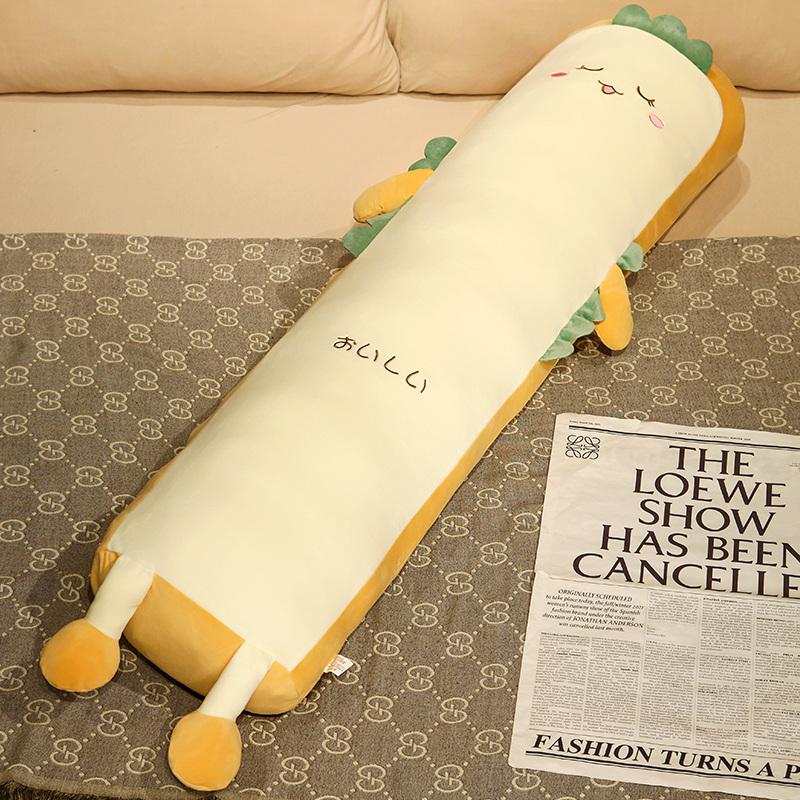 110/130cm Long Plush Bread Pillow Cute Simulation Toast Soft Texture Doll Pillow Cushion Home Decoration Toysets Birthday Present Perfect Gift
