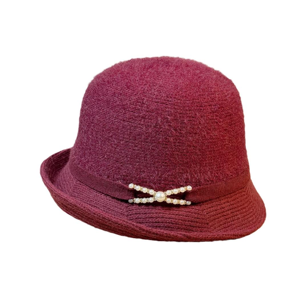 Autumn and Winter New Style Rolled Edge Fashionable Knitted Versatile Fisherman Hat Small Head Circumference Three Dimensional Warm Mother Hat