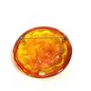 Chanel Brand Accessories 96A Camellia Circle Type Brooch Plastic Orange