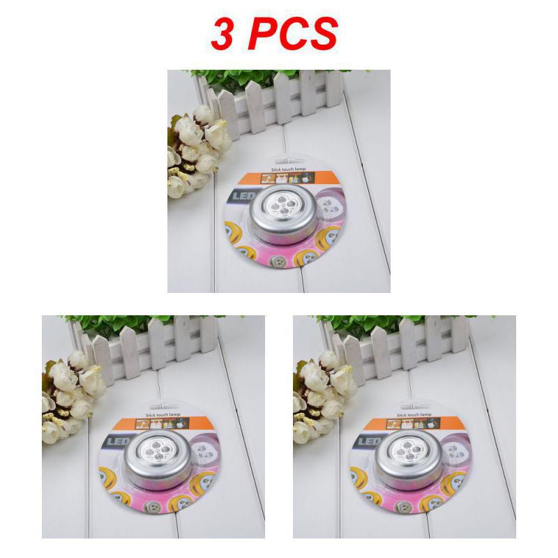 2/3/4PCS Led Lights No Flash Power Saving Wireless 4 Led Car Supplies Car Led Touch Light No Heating Soft Light White