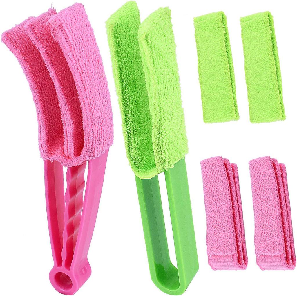 Washable Air Conditioner Vent & Blind Cleaning Brush with Removable, Fluffy Seven-Tooth Design