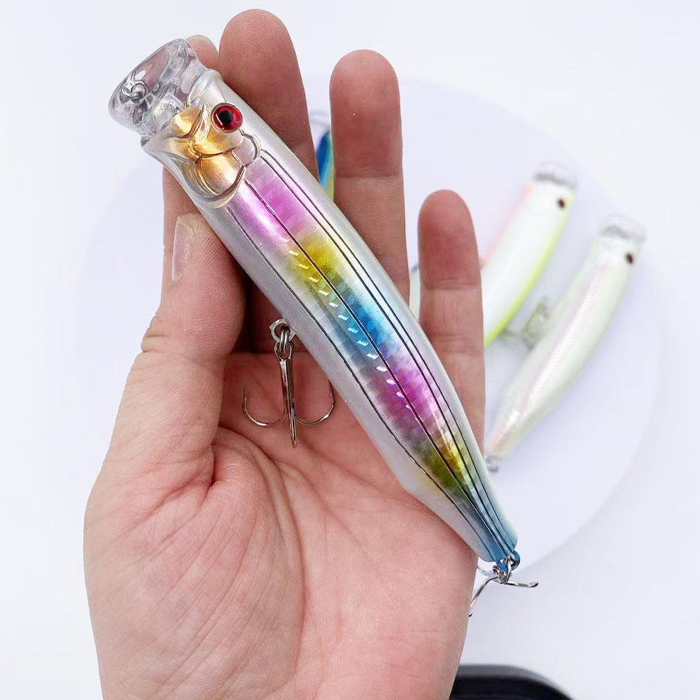 Fishing 28g Wire-Integrated Reinforced Popper Lure, Surface Splash Bait, Long-Casting Floating Type Seabass Lure