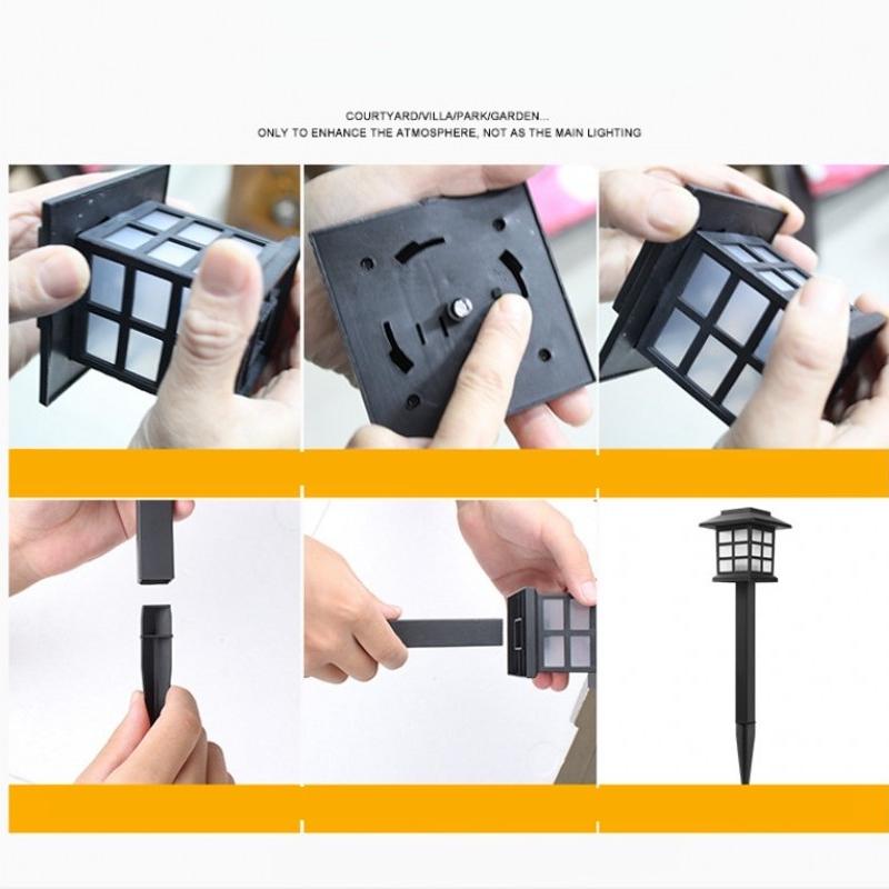 Mini Solar LED Garden Lights Stainless Steel Outdoor Solar Power Pathway Lights Yard Driveway Landscape Lights