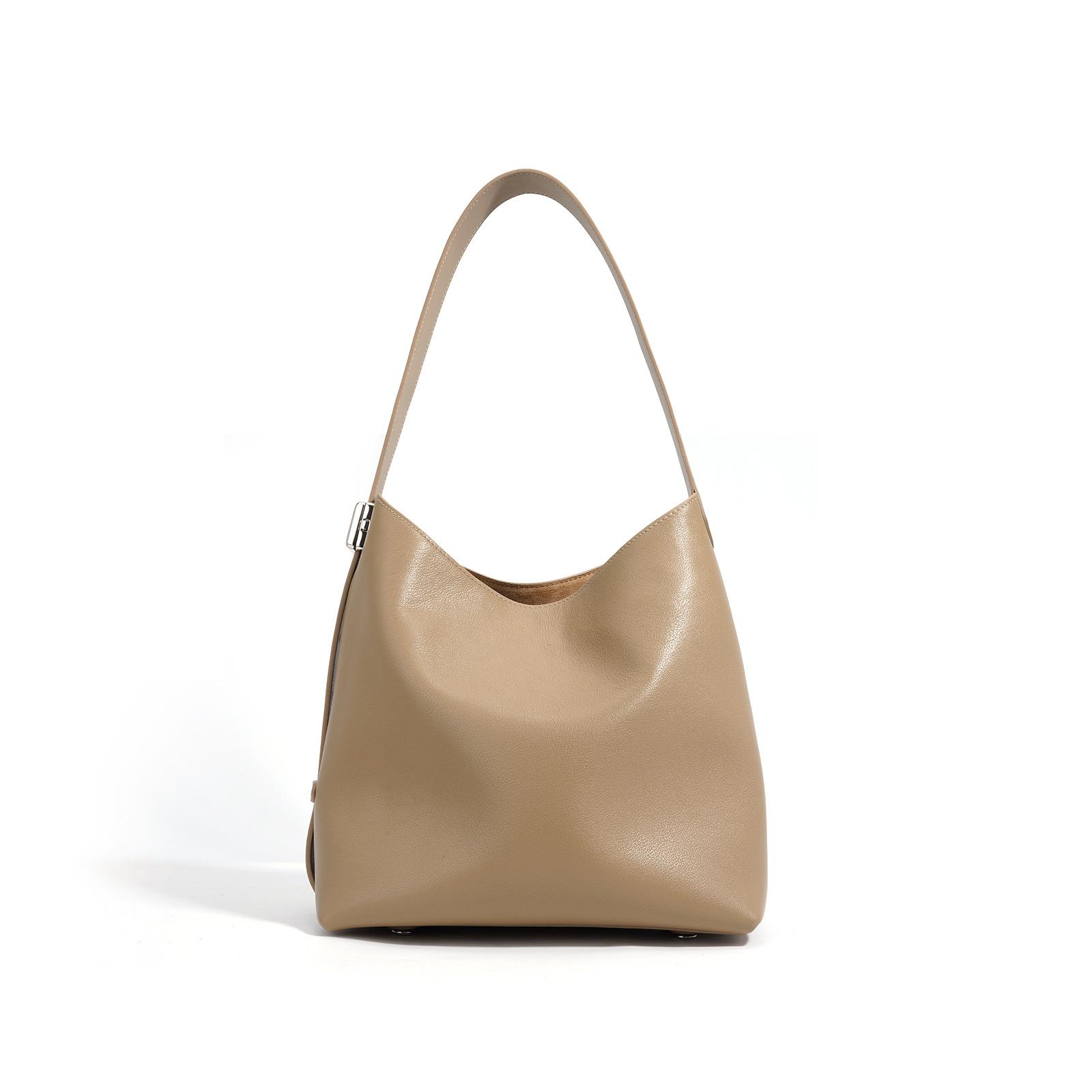 

Женская сумка-тоут большой вместимости, кожаная сумка премиум-класса, новая, премиальная, на плечо, для поездок абрикосовый