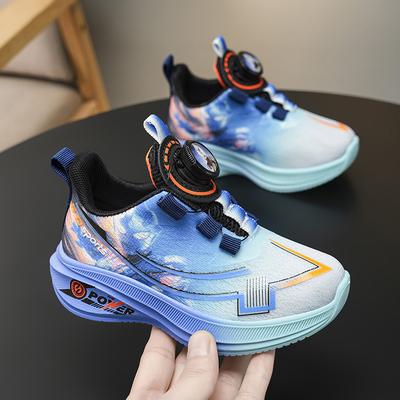 Children's Sports Shoes Fashion Mesh Running Shoes New Boys Soft Sole 3-12 Years Old Primary School Students Casual Shoes Single Shoes