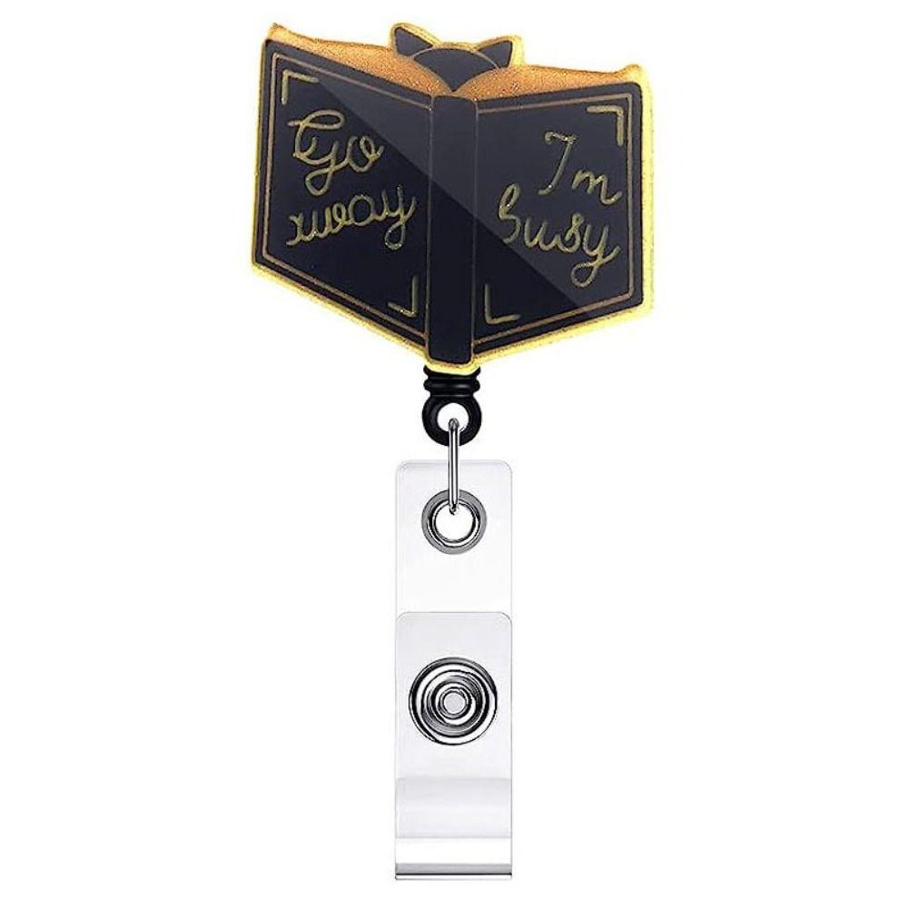 360 Rotating Cat Badge Reel Alligator Clip Retractable Badge Reel ID Card Holder  Keychains Lanyard