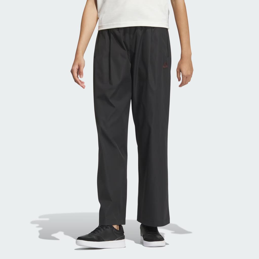 Adidas Tech Premium Woven Pants Water Resistant Loose Fit Casual Pants Women Pants Black JJ3548