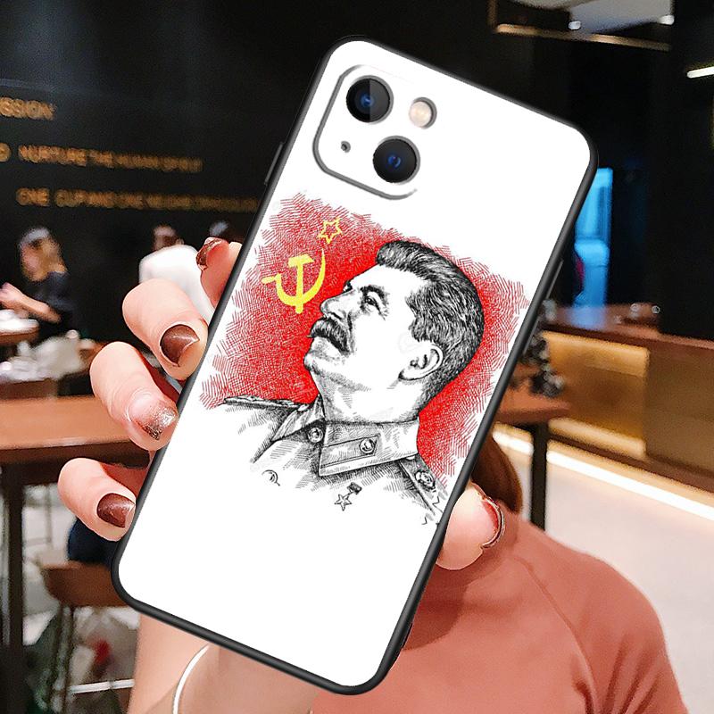 Stalin Soviet Phone Case For iPhone 16 Pro Max 15 13 12 11 14 Pro Max Plus 12 13 Mini XR 16e Funda Cover