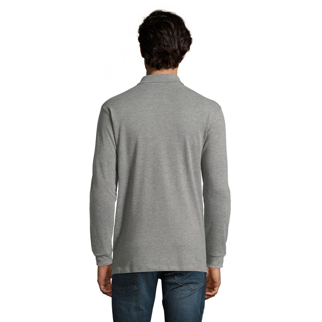 Unisex Adult Star Plain Long-Sleeved Polo Shirt