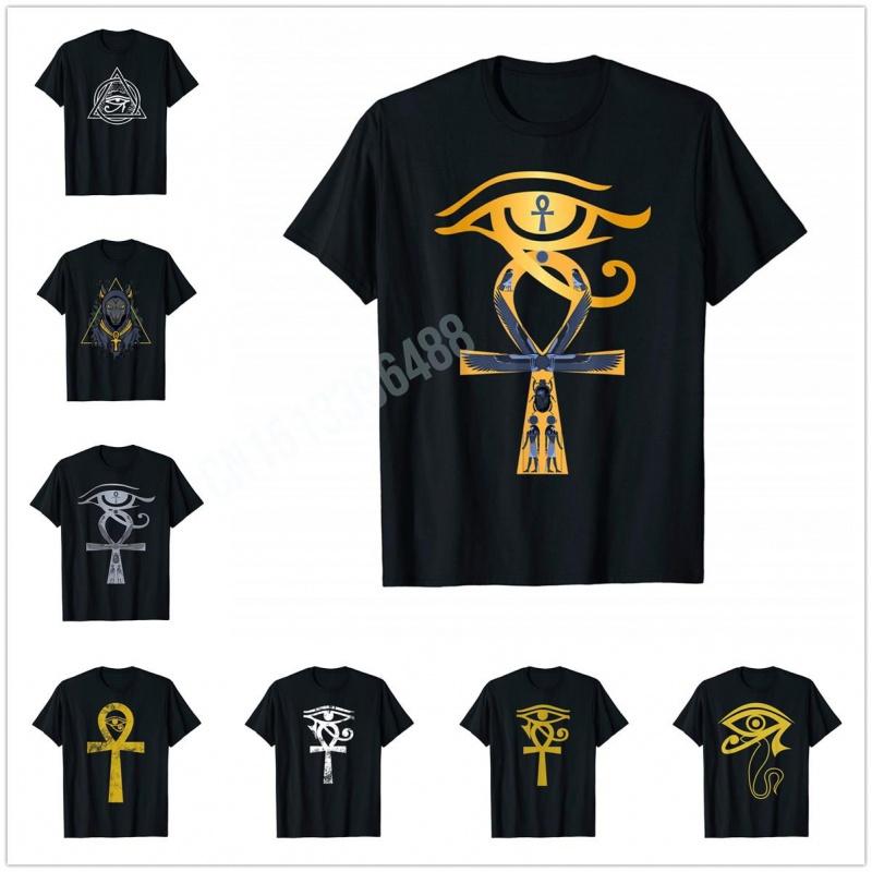 Men Women T Shirt More Design Ancient Egypt God Eye of Horus Ankh Egyptian Symbol TShirt Tops Tees