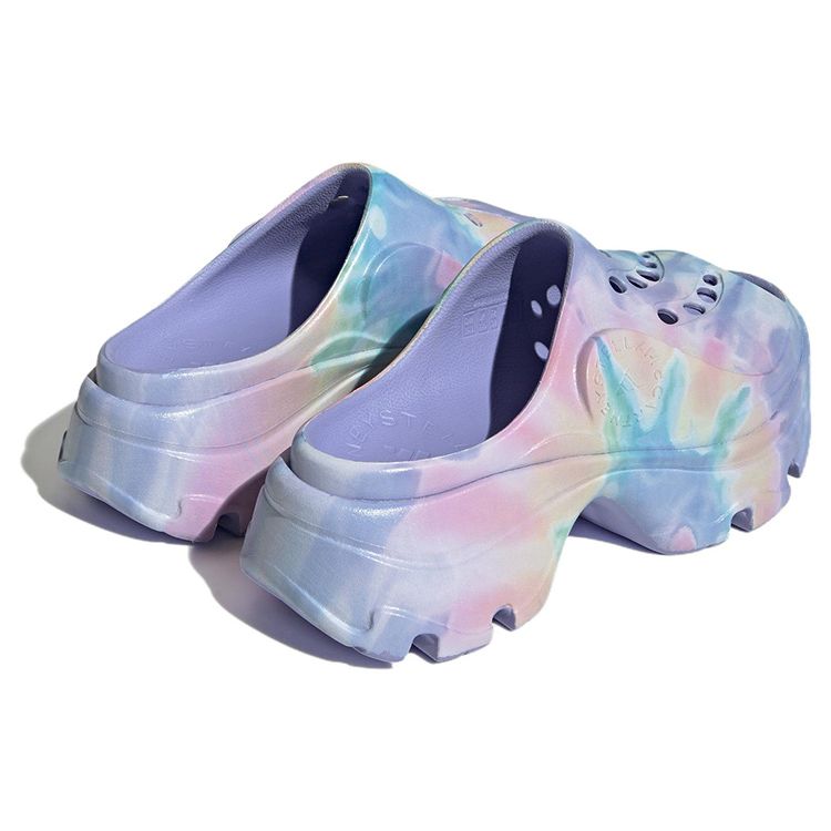 Stella McCartney X Adidas SMC Thick Sole Versatile Non-Slip Slide Sandals Women Sandals Purple Pink HP6713