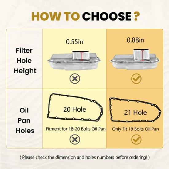 Automatic Transmission Filter Kit with 31728-1XF0A transmission filter with 2