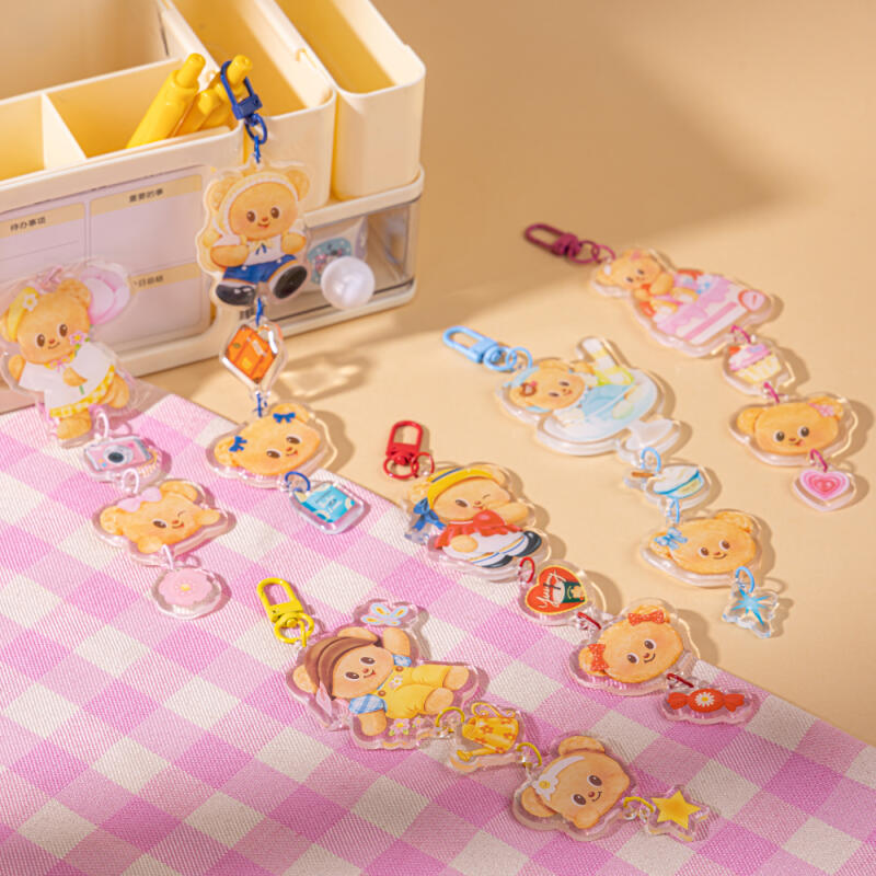 Butterbear Cute Character Keyholder 4-tier Acrylic Keyring