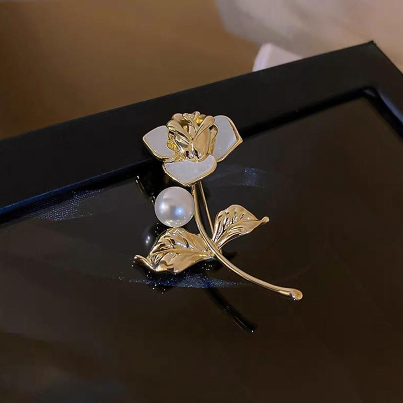 Soft Paint Rose Flower Brooches For Women Men Beauty Flower Brooch Pin Gifts Accessories