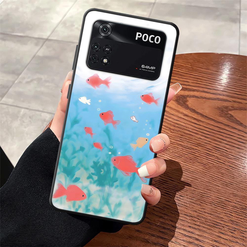 Cartoon Cute Fish Case for Xiaomi Poco F8 X3 X4 X5 X7 Pro M3 M4 M7 M5 C50 F1 F3 C71 C61 C75 Funda Phone Cover